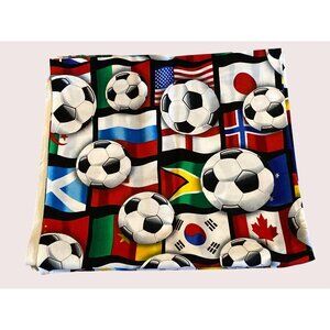 Timeless Treasures quilt-craft fabric INTERNATIONAL SOCCER World Flags
